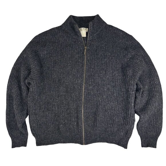 Vintage L.L. Bean Fisherman Cable Knit Sweater XL Made USA Wool Alpaca - Picture 3 of 11